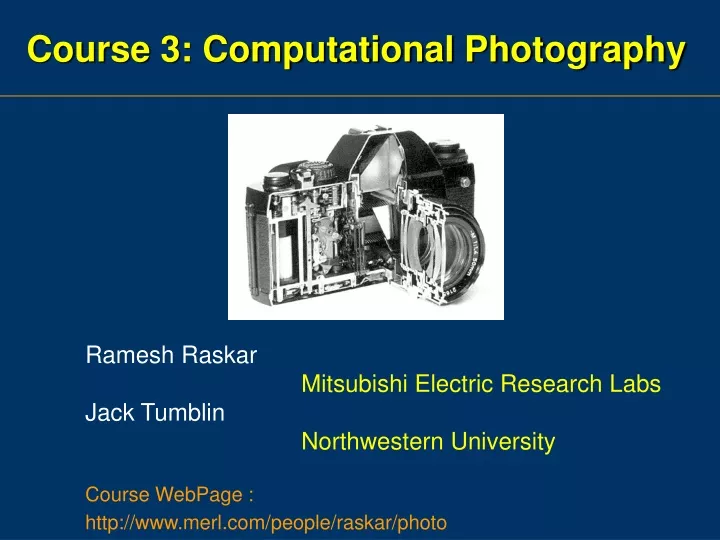 course 3 computational photography