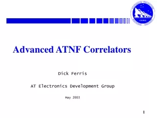 Advanced ATNF Correlators