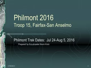 Philmont 2016 Troop 15, Fairfax-San Anselmo