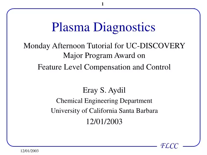 plasma diagnostics