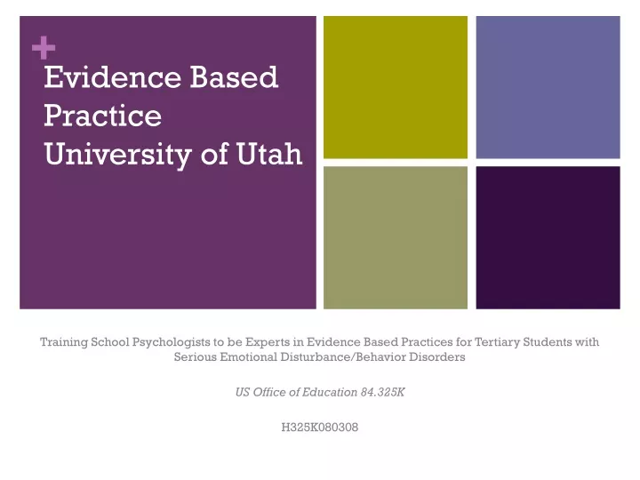 evidence based practice university of utah