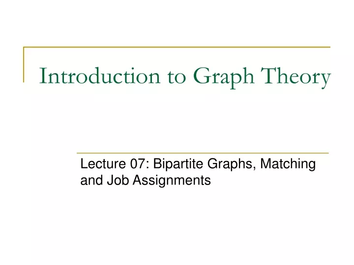 introduction to graph theory