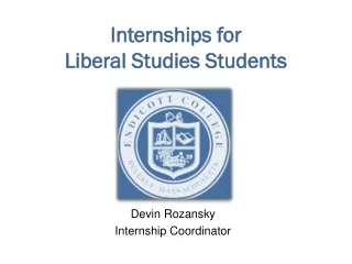 Internships for  Liberal Studies Students