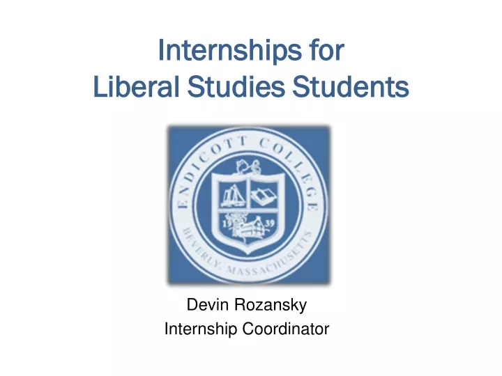 internships for liberal studies students