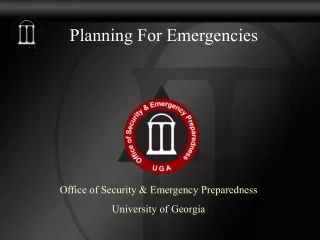 Planning For Emergencies