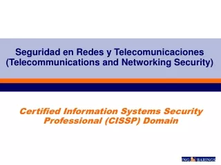 Certified Information Systems Security Professional (CISSP) Domain