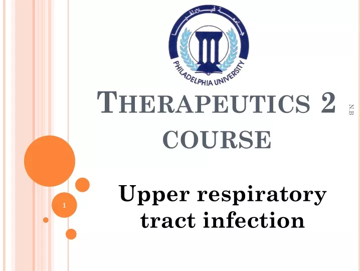 therapeutics 2 course