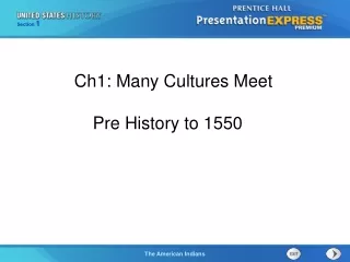 Ch1: Many Cultures Meet                Pre History to 1550