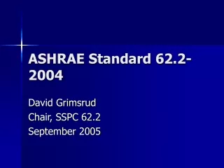 ASHRAE Standard 62.2-2004