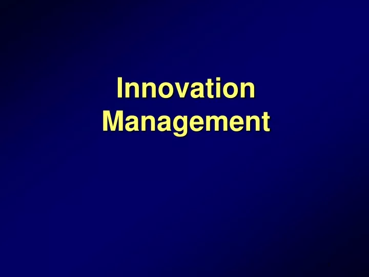 innovation management