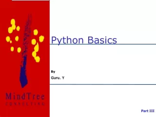 Python Basics By  Guru. Y