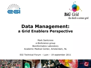 Data Management: a Grid Enablers Perspective