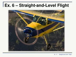 Ex. 6 – Straight-and-Level Flight