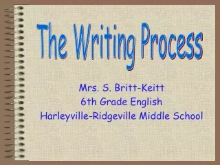Mrs. S. Britt-Keitt 6th Grade English Harleyville-Ridgeville Middle School