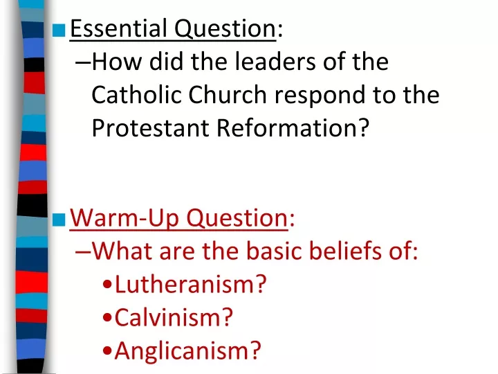 essential question how did the leaders