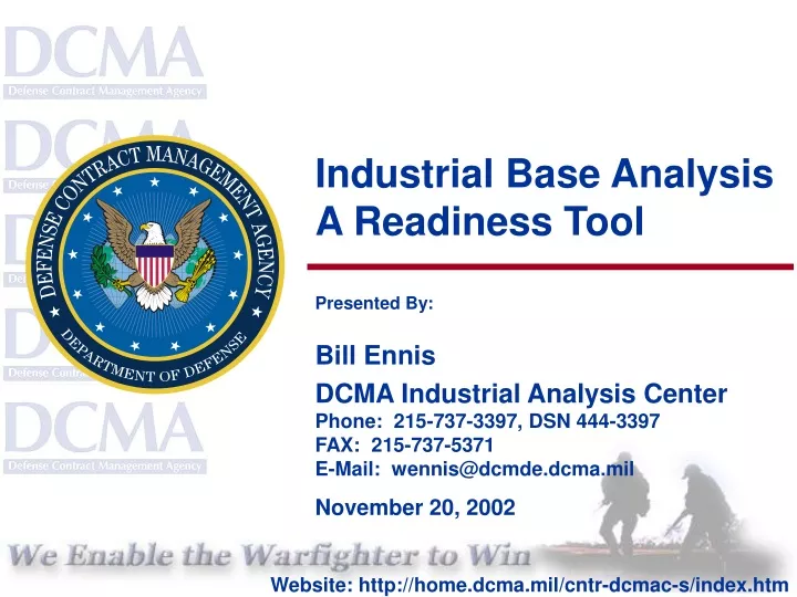 industrial base analysis a readiness tool