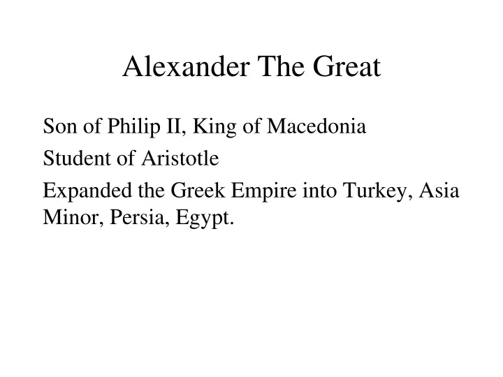 alexander the great