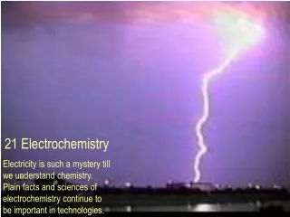 21 Electrochemistry