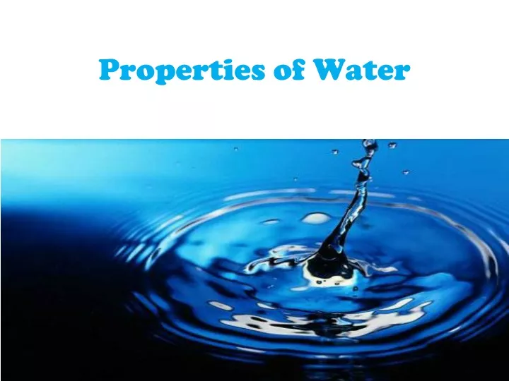 properties of water