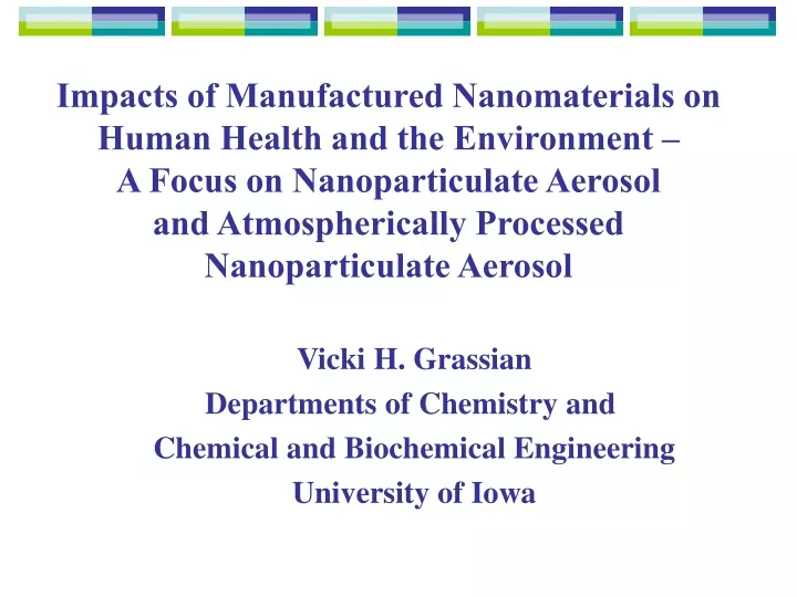 impacts of manufactured nanomaterials on human