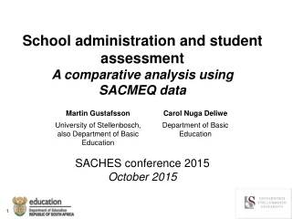 School administration and student assessment A comparative analysis using SACMEQ data