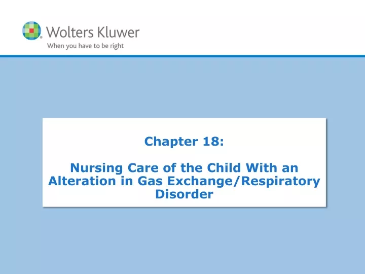 chapter 18 nursing care of the child with