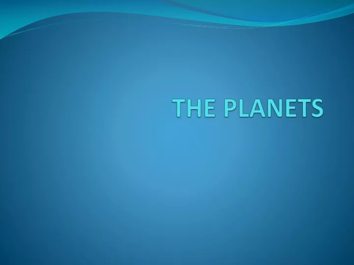 the planets