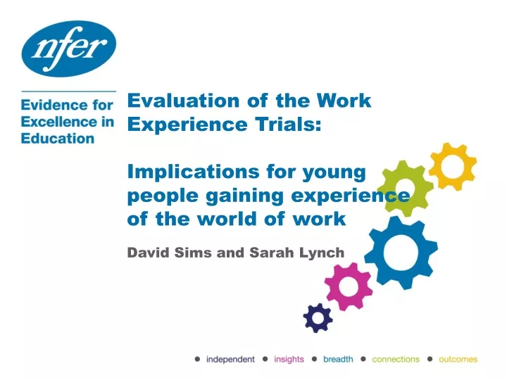 evaluation of the work experience trials