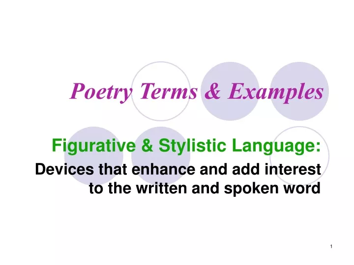 poetry terms examples