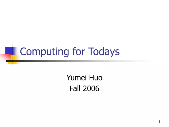 computing for todays
