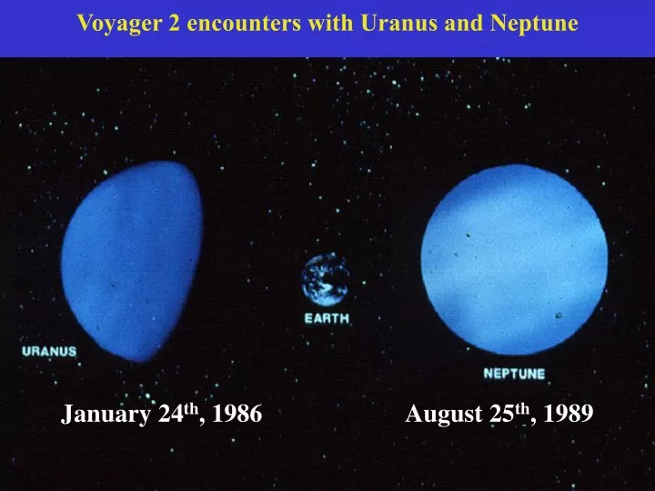 voyager 2 encounters with uranus and neptune