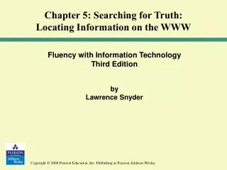 Fluency with Information Technology Third Edition by  Lawrence Snyder