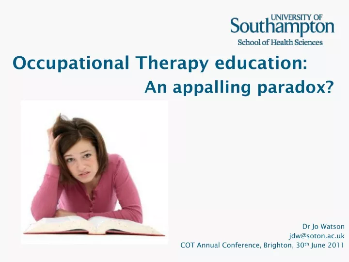 occupational therapy education