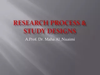 Research process &amp; study designs