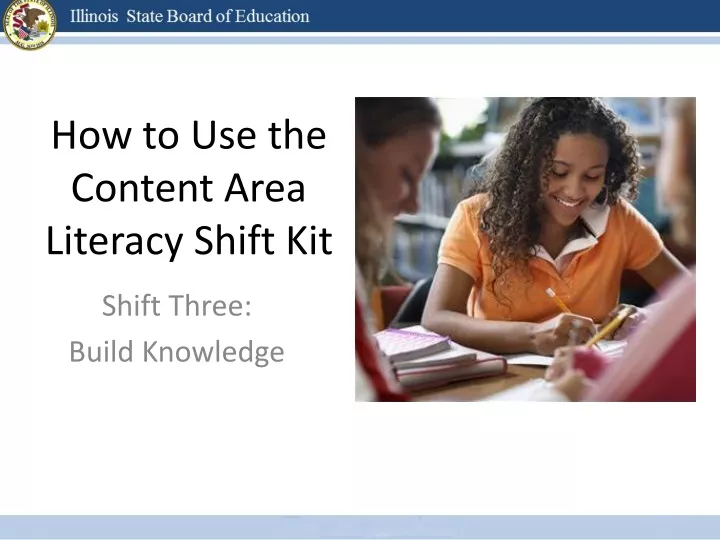how to use the content area literacy shift kit