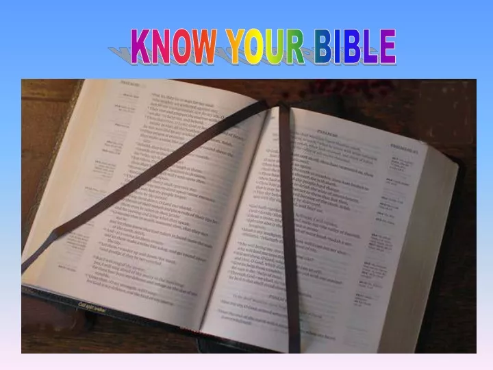 know your bible