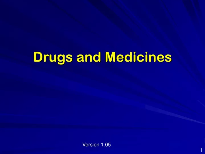 drugs and medicines