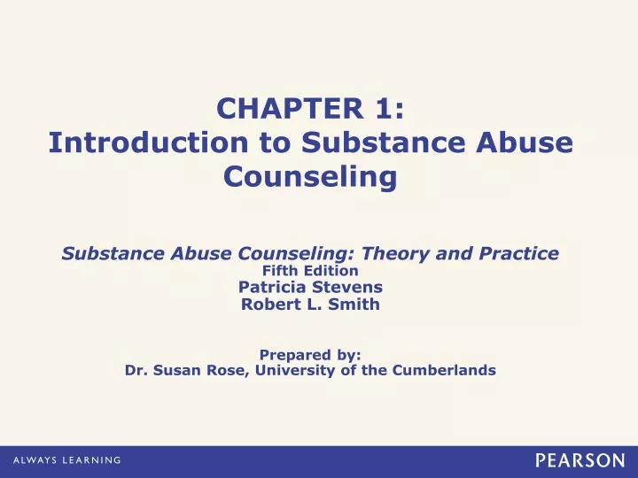 chapter 1 introduction to substance abuse counseling