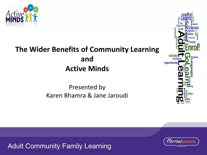 the wider benefits of community learning