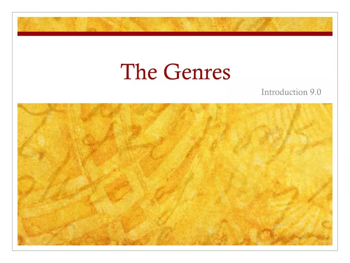 the genres