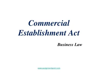 Commercial Establishment Act