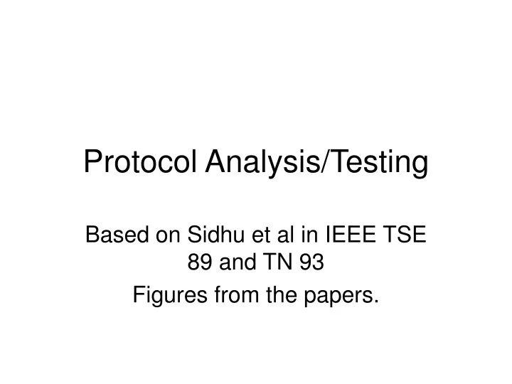 protocol analysis testing