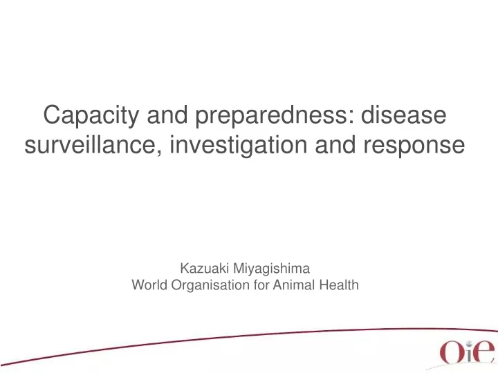 capacity and preparedness disease surveillance