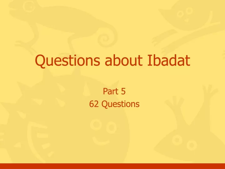 questions about ibadat