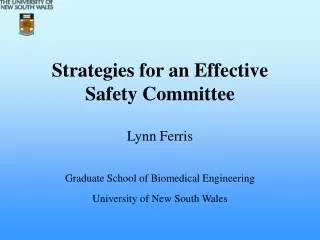 Strategies for an Effective Safety Committee