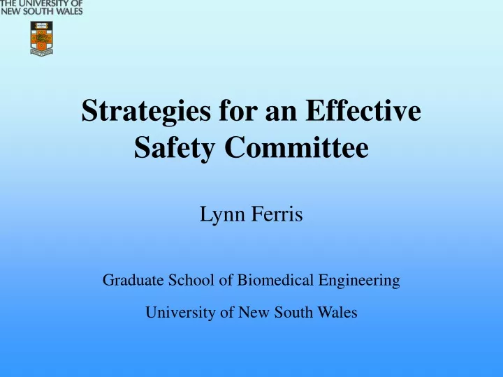 strategies for an effective safety committee