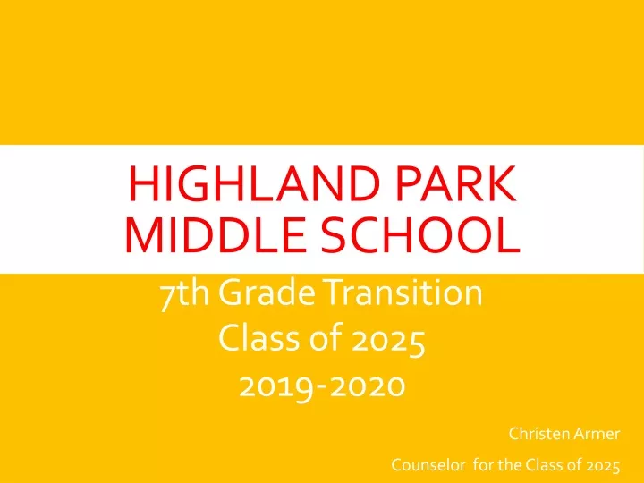 highland park middle school