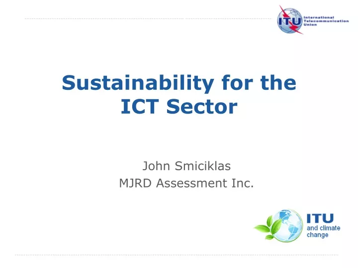 sustainability for the ict sector