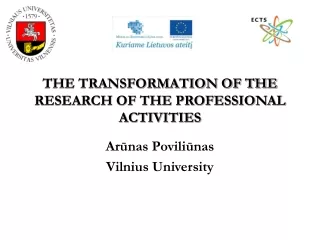 THE TRANSFORMATION OF THE RESEARCH OF THE PROFESSIONAL ACTIVITIES