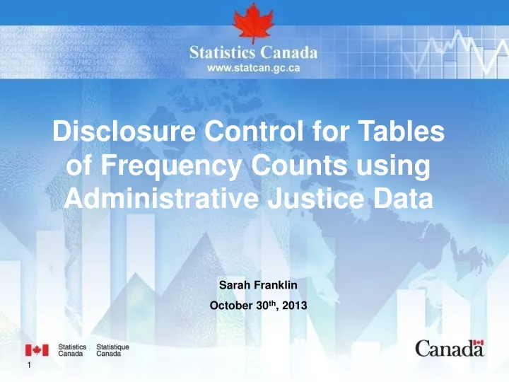 disclosure control for tables of frequency counts